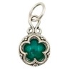 Amuleto Plata Gotland con Aventurina Verde 1,7 x 1,1 cm